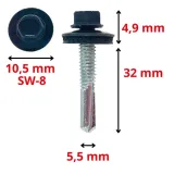 wkrety-samowiercace-do-metalu-ral-7024-grafit-55x32-farmery-na-klucz-250st-stan-nowy