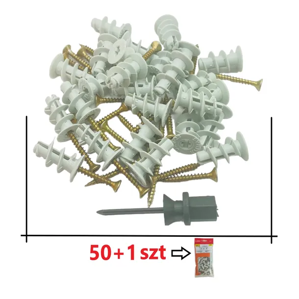kolki-driva-do-plyt-karton-gips-gk-regips-8x23-mm-slimakowy-z-wkretem-50szt-rodzaj-kolki