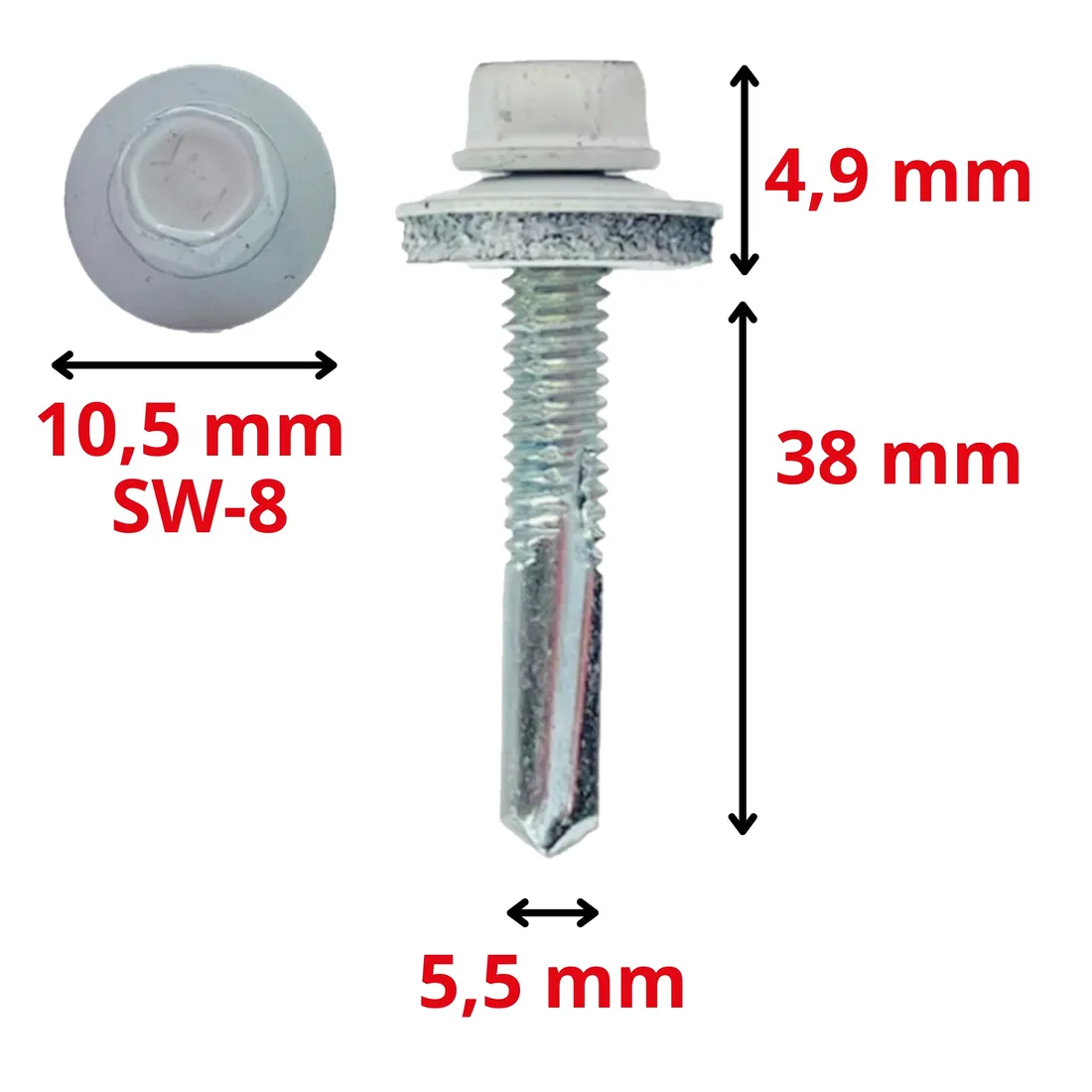 wkrety-samowiercace-do-metalu-ral-9003-bialy-55x38-farmery-na-klucz-200szt-stan-nowy