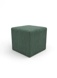 pufa-kostka-sztruks-tloczona-40x40x40-butelkowa-zielen