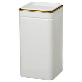 puszka-na-kawe-herbate-z-pokrywka-kremowa-blomning-ikea-10x10x20-cm