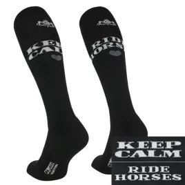 skarpetki-jezdzieckie-mondo-calza-haythere-keep-calm-czarne-s-35-38