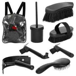 zestaw-szczotek-dla-konia-start-grooming-kit-czarny