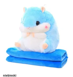 chomik-maskotka-kocyk-poduszka-koc-pluszowy-komplet-3w1-niebieski-35-cm