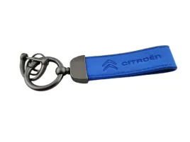 citroen-brelok-breloczek-skora-alcantara-niebieski