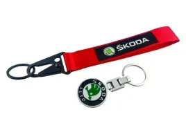 skoda-zestaw-brelok-breloczek-metalowy-do-kluczy-smycz-czerwona