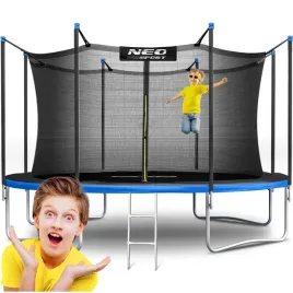 trampolina-ogrodowa-dla-dzieci-374cm-12ft-drabinka-siatka-wewnetrzna