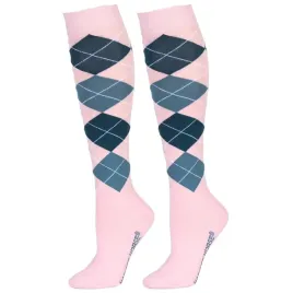 skarpetki-jezdzieckie-harry-s-horse-check-26ss-rozowe-35-38