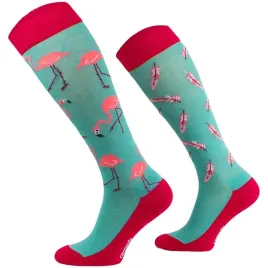 skarpetki-jezdzieckie-mondo-calza-flamingo-podkolanowki-flamingi-xs-31-34