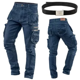 neo-spodnie-robocze-meskie-jeans-z-paskiem-seria-denim-stretch-mocne
