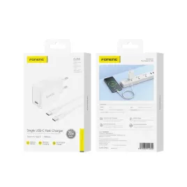 foneng-ladowarka-sieciowa-eu55-gan-pd-20w-1xusb-c-kabel-usb-c-usb-c-bia