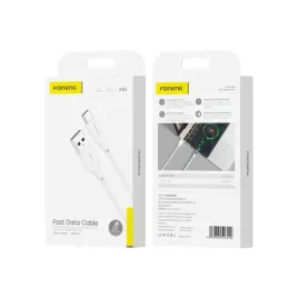 foneng-kabel-x63-usb-c-2-1a-1m-bialy