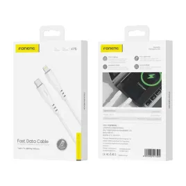 foneng-kabel-x75-usb-c-lightning-pd-27w-1m-bialy