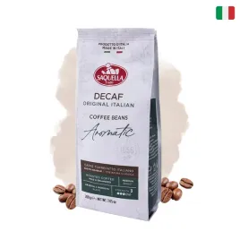 kawa-ziarnista-bezkofeinowa-saquella-decaf-aromatic-bez-kofeiny-wloska-200g