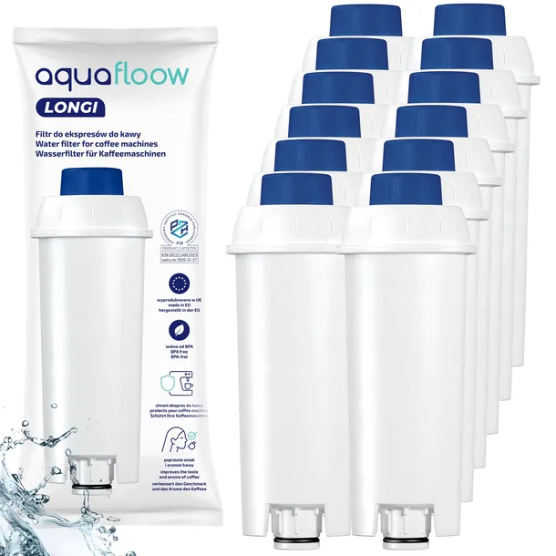Filtr do wody AquaFloow Longi - filtr do ekspresu Delonghi Eletta 12 sztuk