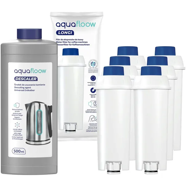 5x filtr do wody do ekspresu Delonghi zamiennik + odkamieniacz do ekspresu
