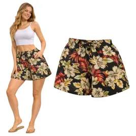 spodenki-damskie-krotkie-luzne-bambusowe-kieszenie-gumka-boho-streetwear