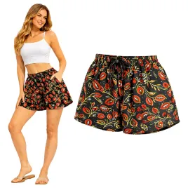 spodenki-damskie-krotkie-luzne-bambusowe-kieszenie-gumka-boho-streetwear