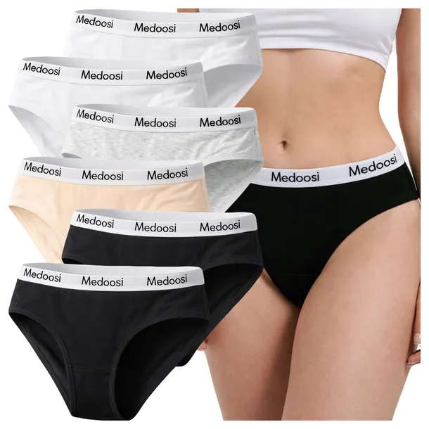 6x Majtki Damskie Bawełniane Figi Wygodne Kobiece Cotton Sportowe Seksowne