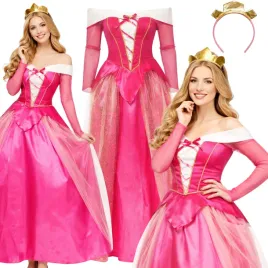 stroj-aurory-sukienka-aurora-spiaca-krolewna-cosplay-bal-xxs-xs-158-164-cm