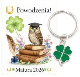 brelok-do-kluczy-koniczyna-zielona-slon-matura-egzamin-koniec-roku