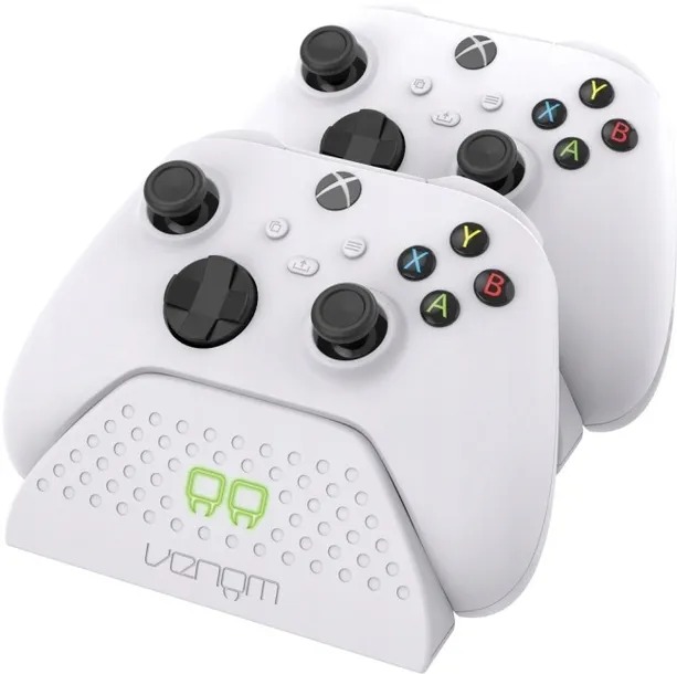 Venom VS2871 do padów Xbox Series / Xbox One + 2 akumulatory Biały