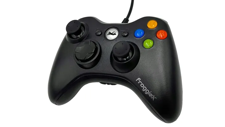 pad-przewodowy-froggiex-do-xbox-360-i-pc-dualshock-kontroler-usb-2m-stan-opakowania-oryginalne