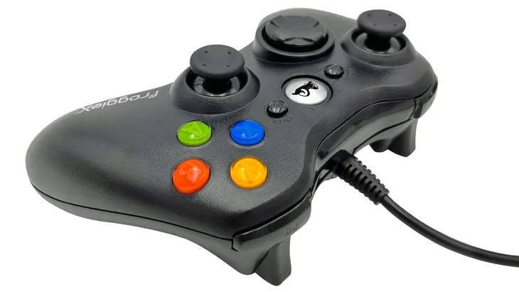 pad-przewodowy-froggiex-do-xbox-360-i-pc-dualshock-kontroler-usb-2m-stan-nowy-marka-froggiex