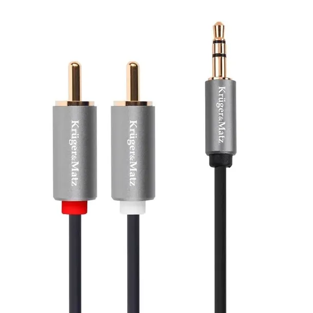 kabel-jack-3-5mm-2rca-1-8m-kruger-matz-basic-stan-nowy-marka-krugerandmatz
