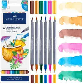 faber-castell-flamastry-pisaki-mazaki-dwustronne-goldfaber-6-kol-zestaw
