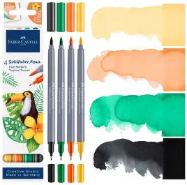 faber-castell-flamastry-pisaki-mazaki-dwustronne-goldfaber-4-kol-zestaw