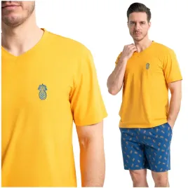 pizama-meska-dwuczesciowa-wygodna-krotki-rekaw-szorty-moraj-xl
