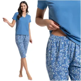 pizama-damska-dwuczesciowa-wygodna-krotki-rekaw-spodnie-3-4-moraj-3xl