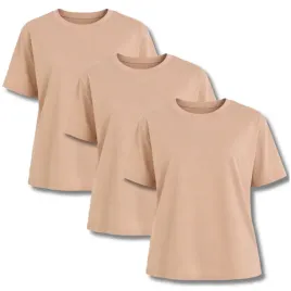 gladki-t-shirt-damski-bawelniany-koszulka-krotki-rekaw-bluzka-moraj-3-pak-l