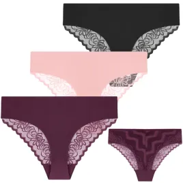 eleganckie-majtki-damskie-z-koronka-gladkie-laserowo-ciete-moraj-3-par-xl