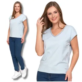 bluzka-damska-koronkowy-dekolt-t-shirt-z-krotkim-rekawem-koszulka-moraj-xl