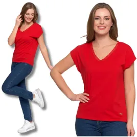 bluzka-damska-koronkowy-dekolt-t-shirt-z-krotkim-rekawem-koszulka-moraj-xl