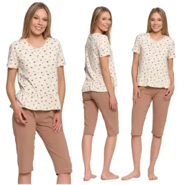 urocza-pizama-damska-dwuczesciowa-moraj-krotki-rekaw-spodnie-3-4-modna-xxl