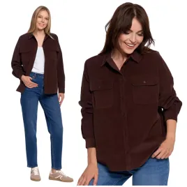 luzna-koszula-damska-sztruksowa-bawelniana-modna-z-kieszeniami-moraj-l-xl