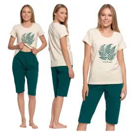 pizama-damska-dwuczesciowa-moraj-t-shirt-krotki-rekaw-3-4-spodnie-s