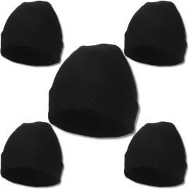 zestaw-czapka-meska-klasyczna-czarna-wygodna-elastyczna-beanie-5-pak-moraj