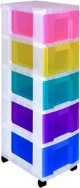 really-useful-szafka-wieza-organizer-na-kolkach-wysuwane-koszyki-5-x-12l