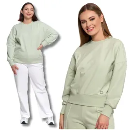 klasyczna-bluza-damska-gladka-bez-kaptura-zielona-przez-glowe-moraj-3xl