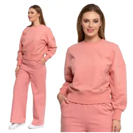 klasyczna-bluza-damska-gladka-bez-kaptura-rozowa-przez-glowe-moraj-xl