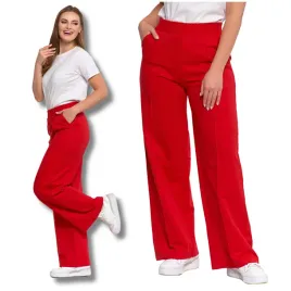 spodnie-damskie-szerokie-nogawki-eleganckie-dresowe-wysoki-stan-moraj-xl