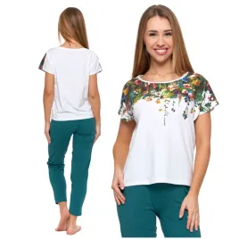 pizama-damska-dwuczesciowa-t-shirt-z-kwiatami-dlugie-spodnie-moraj-l