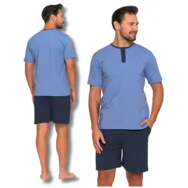 pizama-meska-gladka-t-shirt-krotki-rekaw-krotkie-spodenki-szorty-moraj-m