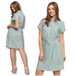 szmizjerka-sukienka-damska-lniana-elegancka-do-kolan-rozpinana-moraj-3xl