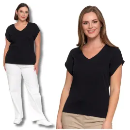 bluzka-damska-t-shirt-prosty-fason-gladki-top-koszulka-bawelniana-moraj-m