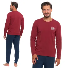 klasyczna-pizama-meska-dlugi-rekaw-spodnie-gladka-wygodna-bawelna-moraj-4xl